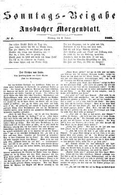Ansbacher Morgenblatt Sonntag 4. Januar 1863