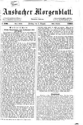 Ansbacher Morgenblatt Freitag 7. August 1863