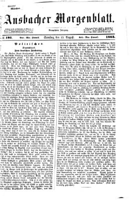 Ansbacher Morgenblatt Samstag 15. August 1863