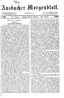 Ansbacher Morgenblatt Samstag 22. August 1863