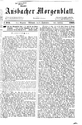 Ansbacher Morgenblatt Mittwoch 9. September 1863