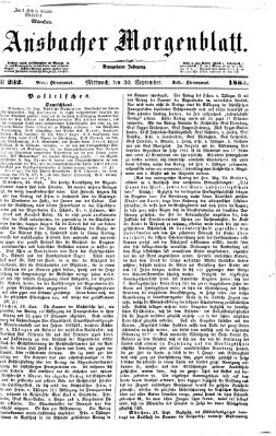 Ansbacher Morgenblatt Mittwoch 30. September 1863
