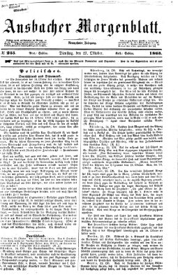 Ansbacher Morgenblatt Dienstag 27. Oktober 1863