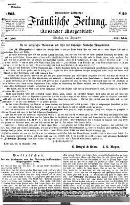 Ansbacher Morgenblatt Dienstag 15. Dezember 1863