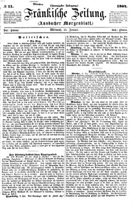 Fränkische Zeitung (Ansbacher Morgenblatt) Mittwoch 13. Januar 1864