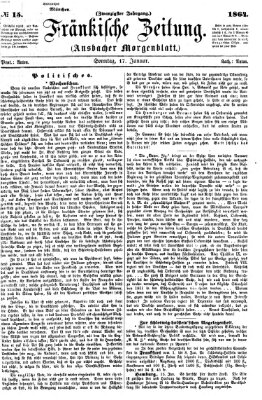 Fränkische Zeitung (Ansbacher Morgenblatt) Sonntag 17. Januar 1864