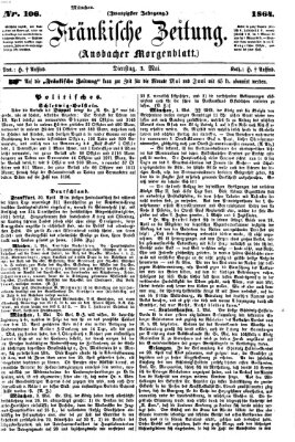 Fränkische Zeitung (Ansbacher Morgenblatt) Dienstag 3. Mai 1864