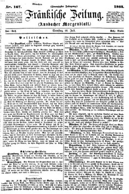 Fränkische Zeitung (Ansbacher Morgenblatt) Samstag 16. Juli 1864