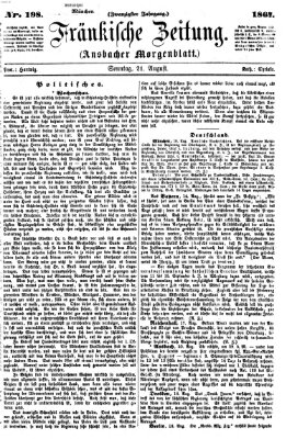 Fränkische Zeitung (Ansbacher Morgenblatt) Sonntag 21. August 1864