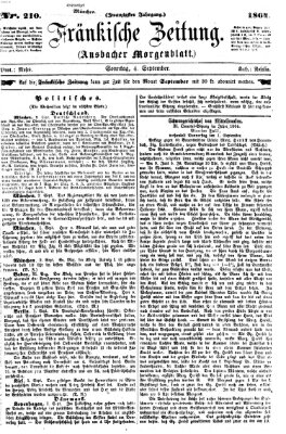 Fränkische Zeitung (Ansbacher Morgenblatt) Sonntag 4. September 1864