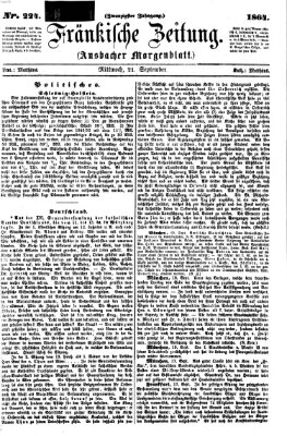 Fränkische Zeitung (Ansbacher Morgenblatt) Mittwoch 21. September 1864
