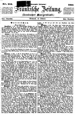 Fränkische Zeitung (Ansbacher Morgenblatt) Mittwoch 12. Oktober 1864
