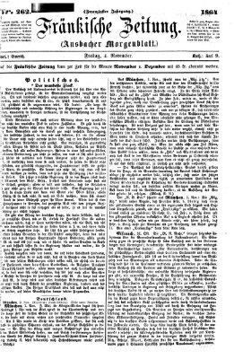 Fränkische Zeitung (Ansbacher Morgenblatt) Freitag 4. November 1864