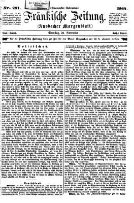 Fränkische Zeitung (Ansbacher Morgenblatt) Samstag 26. November 1864