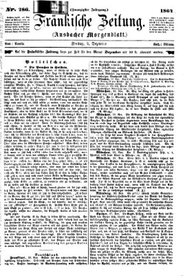 Fränkische Zeitung (Ansbacher Morgenblatt) Freitag 2. Dezember 1864