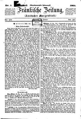 Fränkische Zeitung (Ansbacher Morgenblatt) Sonntag 1. Januar 1865