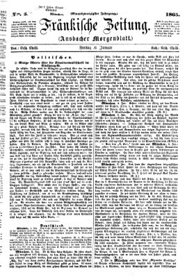 Fränkische Zeitung (Ansbacher Morgenblatt) Freitag 6. Januar 1865