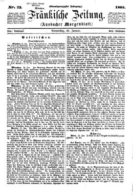 Fränkische Zeitung (Ansbacher Morgenblatt) Donnerstag 26. Januar 1865