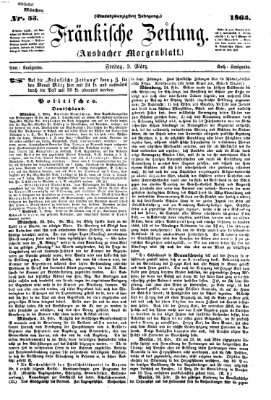 Fränkische Zeitung (Ansbacher Morgenblatt) Freitag 3. März 1865