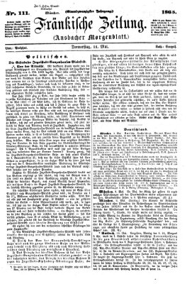 Fränkische Zeitung (Ansbacher Morgenblatt) Donnerstag 11. Mai 1865