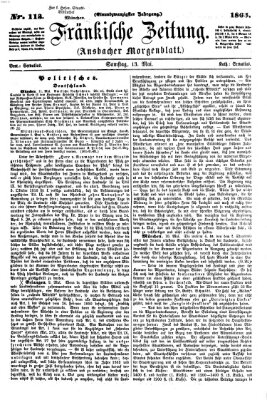 Fränkische Zeitung (Ansbacher Morgenblatt) Samstag 13. Mai 1865