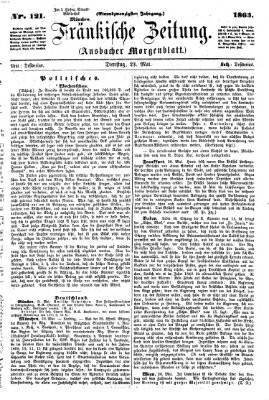 Fränkische Zeitung (Ansbacher Morgenblatt) Dienstag 23. Mai 1865