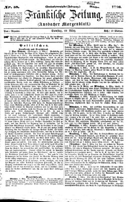 Fränkische Zeitung (Ansbacher Morgenblatt) Samstag 10. März 1866