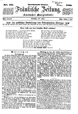 Fränkische Zeitung (Ansbacher Morgenblatt) Dienstag 26. Juni 1866