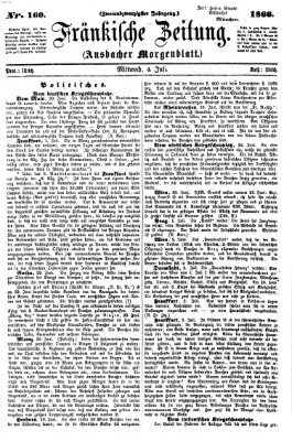 Fränkische Zeitung (Ansbacher Morgenblatt) Mittwoch 4. Juli 1866