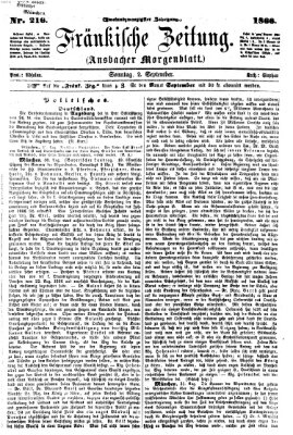 Fränkische Zeitung (Ansbacher Morgenblatt) Sonntag 2. September 1866
