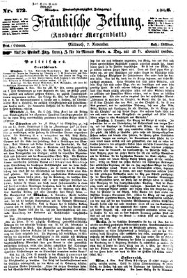 Fränkische Zeitung (Ansbacher Morgenblatt) Mittwoch 7. November 1866