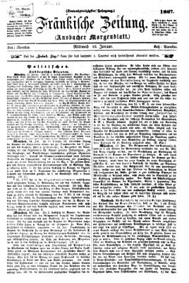 Fränkische Zeitung (Ansbacher Morgenblatt) Mittwoch 16. Januar 1867