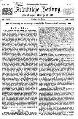 Fränkische Zeitung (Ansbacher Morgenblatt) Freitag 29. März 1867