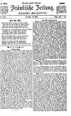 Fränkische Zeitung (Ansbacher Morgenblatt) Dienstag 26. Mai 1868