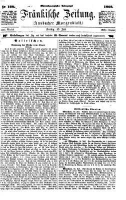 Fränkische Zeitung (Ansbacher Morgenblatt) Freitag 17. Juli 1868