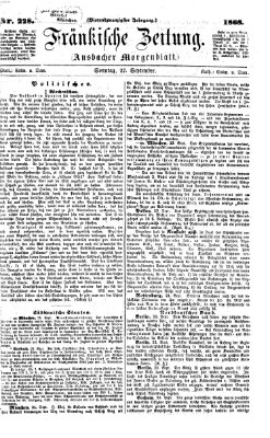 Fränkische Zeitung (Ansbacher Morgenblatt) Sonntag 27. September 1868