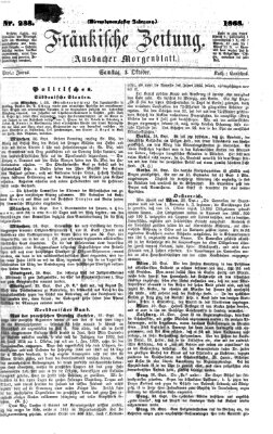 Fränkische Zeitung (Ansbacher Morgenblatt) Samstag 3. Oktober 1868