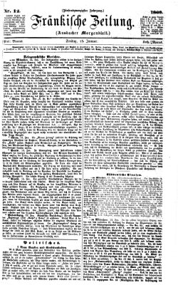 Fränkische Zeitung (Ansbacher Morgenblatt) Freitag 15. Januar 1869
