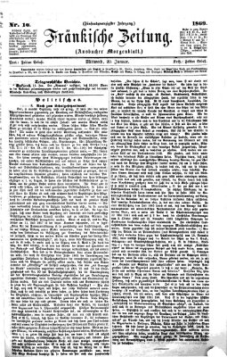 Fränkische Zeitung (Ansbacher Morgenblatt) Mittwoch 20. Januar 1869