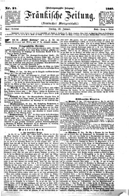 Fränkische Zeitung (Ansbacher Morgenblatt) Freitag 29. Januar 1869