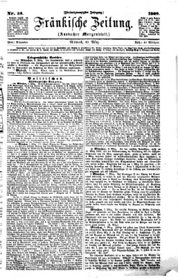 Fränkische Zeitung (Ansbacher Morgenblatt) Mittwoch 10. März 1869