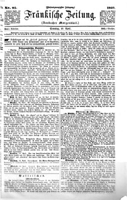 Fränkische Zeitung (Ansbacher Morgenblatt) Sonntag 18. April 1869