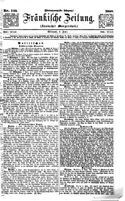 Fränkische Zeitung (Ansbacher Morgenblatt) Mittwoch 9. Juni 1869