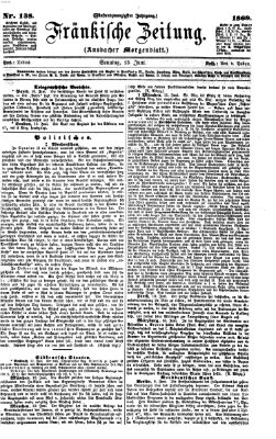 Fränkische Zeitung (Ansbacher Morgenblatt) Sonntag 13. Juni 1869