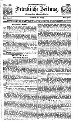 Fränkische Zeitung (Ansbacher Morgenblatt) Mittwoch 18. August 1869