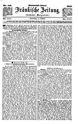 Fränkische Zeitung (Ansbacher Morgenblatt) Donnerstag 14. Oktober 1869