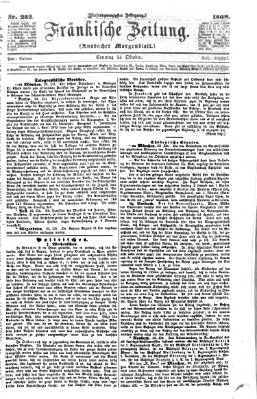 Fränkische Zeitung (Ansbacher Morgenblatt) Sonntag 24. Oktober 1869