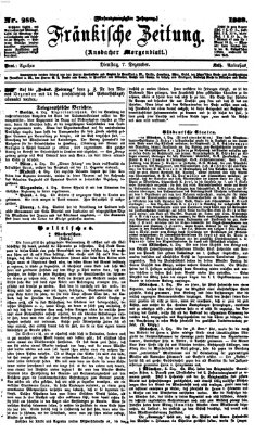 Fränkische Zeitung (Ansbacher Morgenblatt) Dienstag 7. Dezember 1869