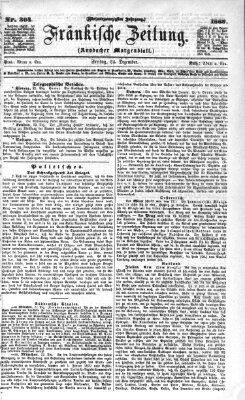 Fränkische Zeitung (Ansbacher Morgenblatt) Freitag 24. Dezember 1869
