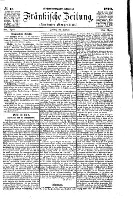 Fränkische Zeitung (Ansbacher Morgenblatt) Freitag 21. Januar 1870